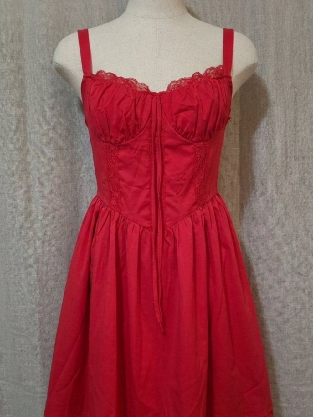 Elegant Red Strapless Fit-and-Flare Dress